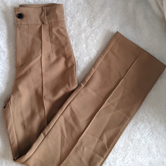 Tan Full Length Straight Leg Pants size XS - Picture 2 of 3